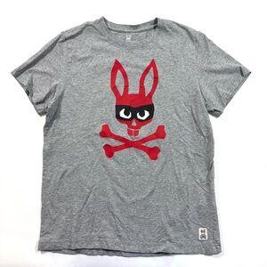Psycho Bunny Mischief Tee Shirt Grey Mens Size 4